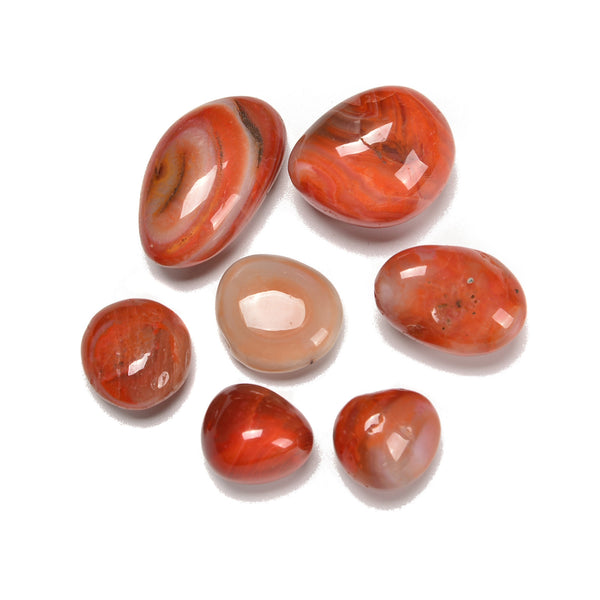 South Red Agate Healing Tumbled Stones Crystals Gemstones 20-35mm 100g bag