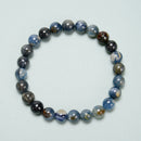 Kyanite Smooth Round Beaded Bracelet Beads Size 4mm 5mm 6mm 8mm 7.5'' Length