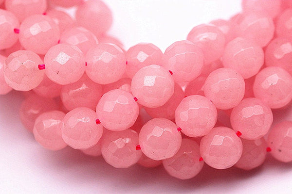 natural rose quartz faceted round beads
