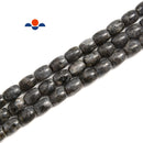 Larvikite Labradorite Smooth Drum Shape Beads Size 8x10mm 15.5'' Strand