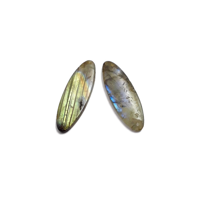 labradorite pendant earrings oval shape