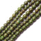 epidote pyrite Inclusions smooth round beads