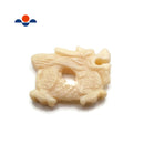 White Bamboo Coral Hand Carved Dragon Shape Pendant Size 25mm 30mm Sold By Piece