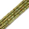 Natural Peridot Smooth Rondelle Beads Size 4x6mm 5x8mm 15.5'' Strand