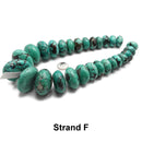 Natural Genuine Turquoise Jumbo Graduated Rondelle Beads 20-35mm 15.5" Strand EF