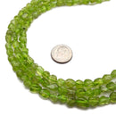 Natural Peridot Faceted Pebble Nugget Beads Approx 4-6mm 15.5" Strand