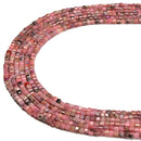 Natural Rhodonite Faceted Cube Beads Size 2.5mm 15.5'' Strand