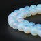 opalite smooth round beads 
