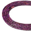 Purple Lepidolite Round Tube Beads Size 4x13mm 15.5'' Strand