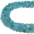 Natural Blue Apatite Rough Nugget Beads Size 6x8mm-8x10mm 15.5'' Strand