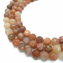 Light Multi Color Moonstone Faceted Round Loose Beads Size 9mm 15.5" Strand