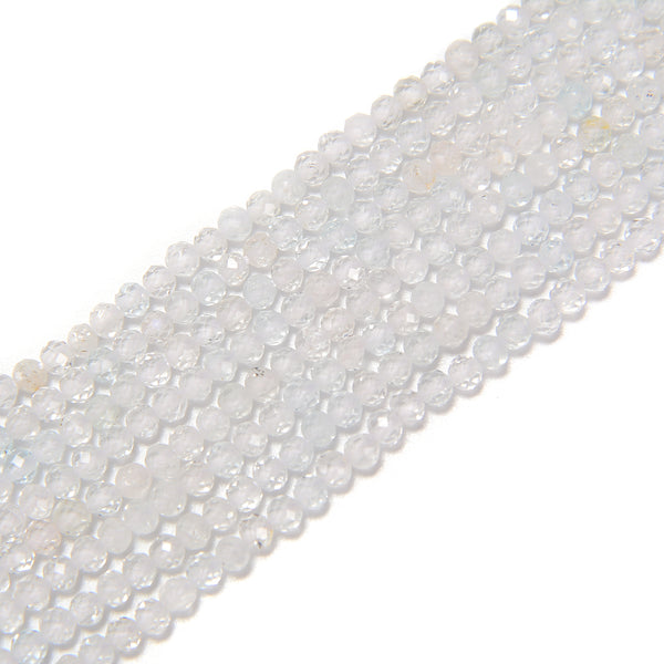 Natural Topaz Faceted Round Beads Size 2mm 3mm 4mm 15.5'' Strand