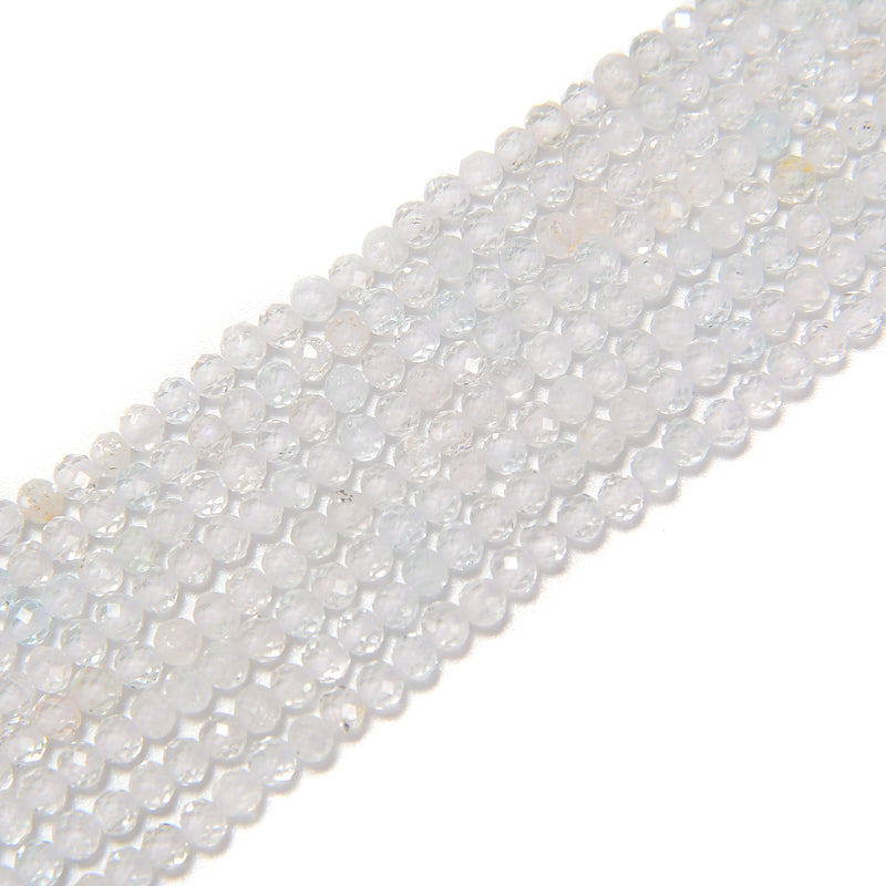 Natural Topaz Faceted Round Beads Size 2mm 3mm 15.5'' Strand