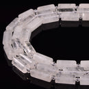 Natural Clear Quartz Cylinder Tube Beads Size 8x16mm 15.5'' Strand