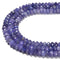 High Quality Genuine Tanzanite Faceted Rondelle Size 3x5mm - 5x7.5mm 15.5'' Str