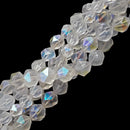 ab coated frosted cream quartz faceted star cut beads
