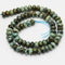 african turquoise smooth rondelle beads