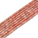 Natural Plum Blossom Jasper Heishi Disc Beads Size 2x4mm 15.5'' Strand