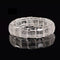 Clear Quartz Double Drill Elastic Bracelet Size Approx 11x15mm Length 7.5"