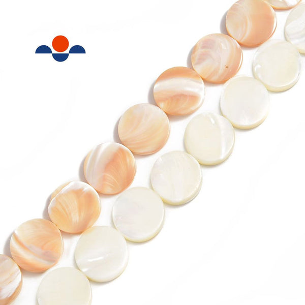 white or natural color mop mother of pearl flat beads