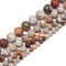 Laguna Lace Agate Smooth Round Beads 4mm 6mm 8mm 9mm 10mm 11mm 12mm 15.5" Strand
