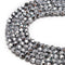 silver plated hematite faceted star cut beads