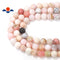 pink opal matte round beads
