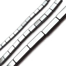 Gray Hematite Smooth Rectangle Tube Beads 2x4mm 3x5mm 4x13mm 15.5" Strand