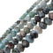 natural larimar irregular faceted rondelle beads