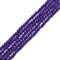 Dark Purple Dyed Jade Smooth Round Beads 3mm 15.5" Strand