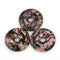natural rhodonite donut circle pendant