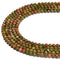 Natural Unakite Faceted Round Beads Size 2mm 3mm 4mm 15.5'' Strand