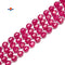 Fushia Pink Agate Prism Cut Double Point Faceted Round Beads 8mm 15.5'' Strand