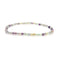 02-Natural Gemstone Faceted Round Beaded Elastic Bracelet 2mm 3mm 4mm 7.5'' Long