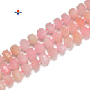 Pink Morganite Faceted Rondelle Beads Size 7-8mm 9-10mm 10-11mm 15.5" Strand