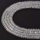 clear k crystal glass faceted rondelle beads 