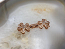 light rose gold plated copper with micro pave clear zircon clasp