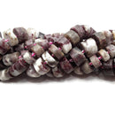 Madagascar Eudialyte Smooth Rondelle Wheel Discs Beads 6x9mm 8x12mm 15.5" Strand