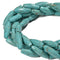 Blue Turquoise Faceted Rice Shape Beads Size 10x30mm 10x25mm 15.5'' Strand