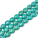 Blue Green Turquoise Oval Beads Size 15x18mm 15.5'' Strand