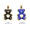 Assorted Enamel Gold Color Heart Bear Charms Pendant Size 15x20mm 5Pcs Per Bag
