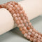 Multi Color Peach Moonstone Smooth Round Beads 6mm 8mm 10mm 12mm 15.5" Strand
