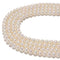 Fresh Water Pearl White Ringed Potato Round Beads Size 7-8mm 15.5'' Strand
