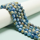 Multi Blue Color Kyanite Smooth Round Beads 4mm 6mm 8mm 10mm 12mm 15.5'' Strand