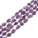 Dark Purple Amethyst Rough Nugget Chunks Beads 10-12x12-15mm 10-15x20-25mm 15.5'' Str