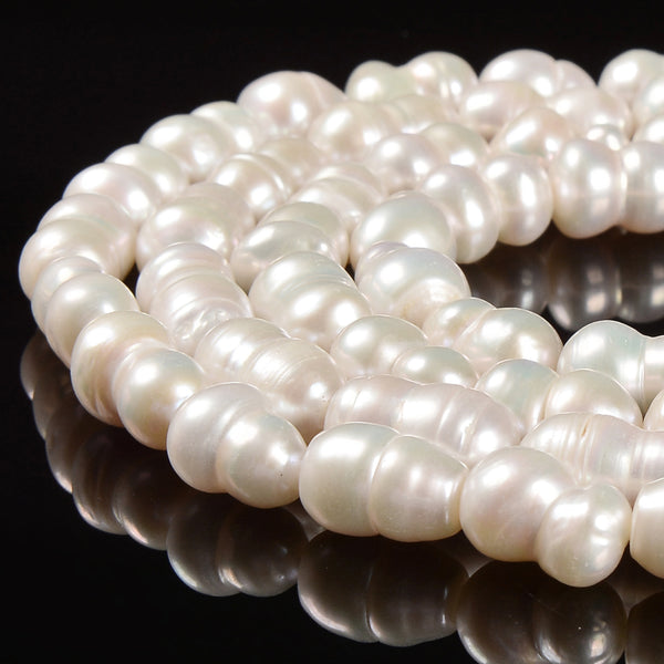 Genuine White Freshwater Pearl 4mm Rondelle Beads Shimmery Iridescent  Classic Pearl 15.5