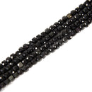 Natural Rainbow Obsidian Faceted Cube Beads Size 4mm 15.5'' Strand