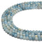 Natural Light Blue Aquamarine Smooth Round Beads 5mm 6mm 15.5'' Strand