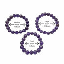 amethyst small childrens bracelet smooth round beads