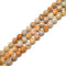 Fossil Coral Prism Cut Faceted Round Beads 10mm 15.5" Strand
